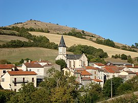 The church and surrounding buildings in Saint-Jean-d'Alcapiès