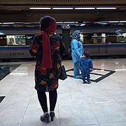 Shiraz Metro-Mirzaye Shirazi Station-Passengers during COVID-19- April 2022