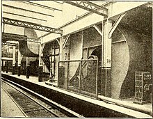 An experimental cooling system on the platform of the Brooklyn Bridge station