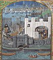 Image 42A depiction of the imprisonment of Charles, Duke of Orléans in the Tower of London, from a 15th-century manuscript. Old London Bridge is in the background (from History of London)