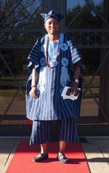 Yoruba man on traditional attire.