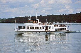 The MS Utting as passenger ship on the Ammersee lake (1991)