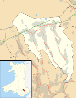 Location of Blaenau Gwent County Borough