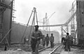 Prisoners in the construction of the U-boat at Valentin submarine pens, Bremen, 1944