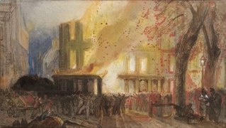 The Burning of the Custom House, Queen Square