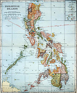 1921 map of the Philippine Islands