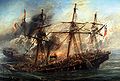 Naval Battle of Iquique. Esmeralda versus Huascar