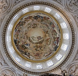 Heavenly Glory, fresco of the cupola by Pierre Mignard