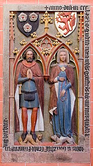 Grabmal des Johann von Holzhausen († 1393) und seiner Frau Guda im Frankfurter Dom