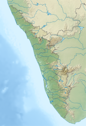 Map showing the location of Parambikulam Tiger Reserve