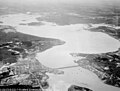 Caddo Lake Aerial view in 1935, Mooringsport, LA in the foreground