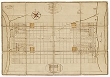 Street map of the 1682 Philadelphia city plan
