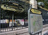 Traditional Paris Métro signage for Tuileries station