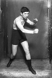 Pat O'Keeffe. The first middleweight to win the Lonsdale belt. 1918.