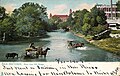 "San Antonio River from Mill Bridge" (postcard, circa 1907)