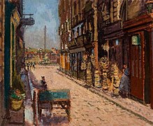 Walter Sickert, The Basket Shop, Rue St Jean, Dieppe, c. 1911 - 1912, Aberdeen Art Gallery