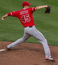 photo of a man preparing to pitch
