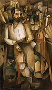 Albert Gleizes, L'Homme au Balcon, Man on a Balcony (Portrait of Dr. Théo Morinaud), 1912, Philadelphia Museum of Art. Published in the Record Herald, Chicago, 25 March 1913 (see page 140)