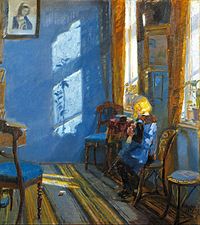 Solskin i den blå stue (Sunlight in the Blue Room), 1891, by Anna Ancher