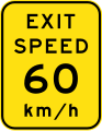 (W1-9-1) Exit advisory speed