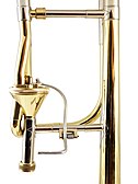 Trombone with axial flow valve