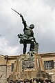 Statue of Sampiero Corso at Bastelica. He combined with the French and the Ottomans to occupy Corsica