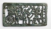 Belt buckle with Europoid types, Mongolia or southern Siberia, 2nd–1st century BC.[20][21]