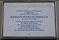 Berlin-Mitte, Berliner Gedenktafel für Johann Peter Süßmilch