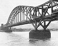 The Ludendorff Bridge in March 1945, showing structural damage