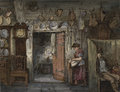 Inside a Welsh farmhouse (between 1854 and 1864)