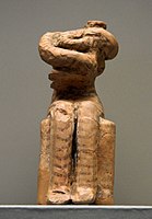 Female figurine of a woman holding a baby, Sesklo, Neolithic, 4,800–4,500 BCE