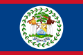 Flag containing the 1981-2019 arms of Belize