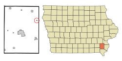Location of Mount Union, Iowa