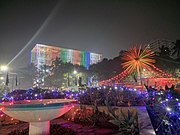 Kodom Foara in Dhaka illuminated by decorative lighting