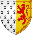 Example of a double tressure impaled, the arms of Isabella of Scotland