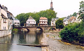Alte Nahebrücke in Bad Kreuznach mit Brückenhäusern