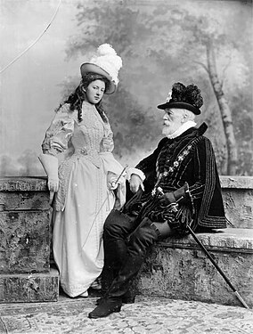 Lady Clementine Hay as Valentine and her father, The Marquess of Tweeddale, as St. Bris from Les Huguenots