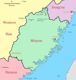 Map of Dong'ou