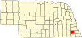 State map highlighting Johnson County