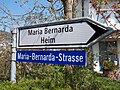 Maria-Bernarda-Strasse in der Nähe des Geburtshauses
