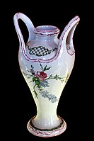 Baluster vase with handles