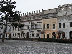 Houses on the Main Square in Prešov, now Slovakia