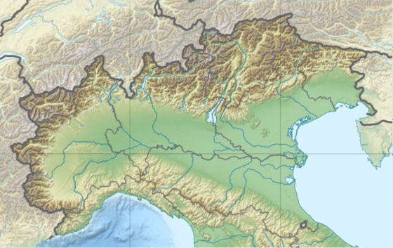 III Army Corps (Italy) is located in Northern Italy