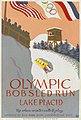 Poster advertising public access to the bobsled track from the 1932 Lake Placid Winter Olympics