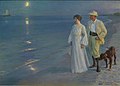 Summer Evening at Skagen Beach. The Artist and his Wife, P. S. Krøyer, 1899.
