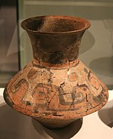 Painted Pottery Pot Taosi Culture, Early Period (2,300—2,100 BCE) Excavated at the Taosi Site, Xiangfen County, Shanxi. Capital Museum, Beijing.