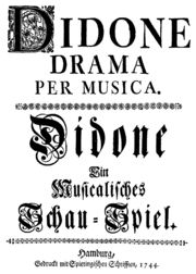 Paolo Scalabrini – Didone abbandonata – Titelseite des Librettos – Hamburg 1744