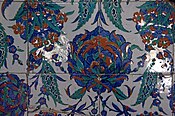 Detail of tiles in the Sokullu Mehmed Pasha Mosque, Istanbul (1572)