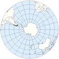 Polare azimutale Lambert-Projektion der Südhalbkugel