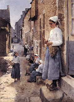 Stanhope Forbes A Street in Brittany 1881